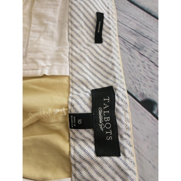 Talbot Signature Yellow Flat‎ Front Pants Size 10 - Picture 3 of 3